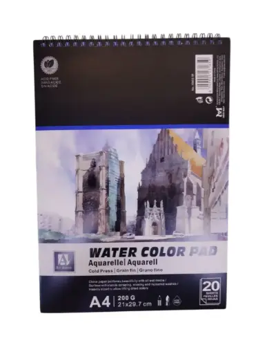 دفتر رسم مائي 200g حجم A4